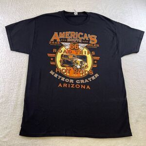 Large Black Arizona Route 66 T-Shirt Hanes Tag America’s Route